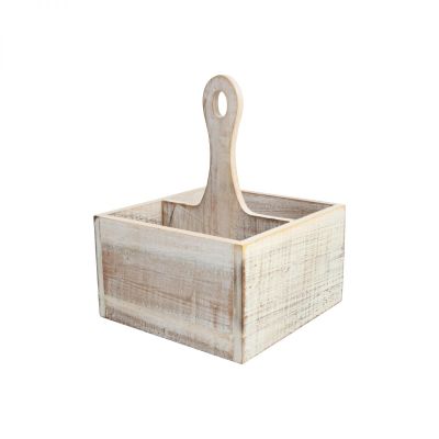 Drift Table Tidy With 4 Compartments Rustic White image