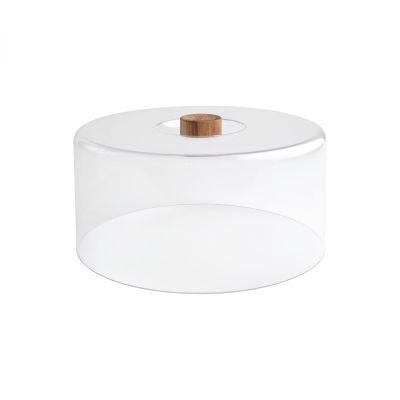 Tall Clear Polypropylene Dome With Acacia Knob (Fits Board 10955) image