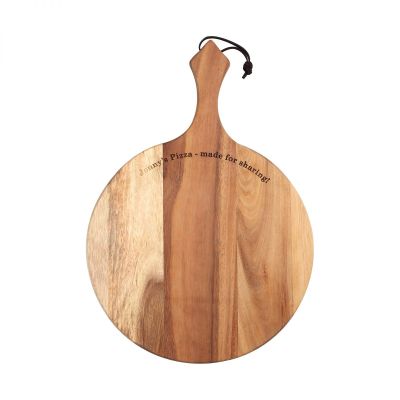 Personalised Round Wooden Board With Handle image