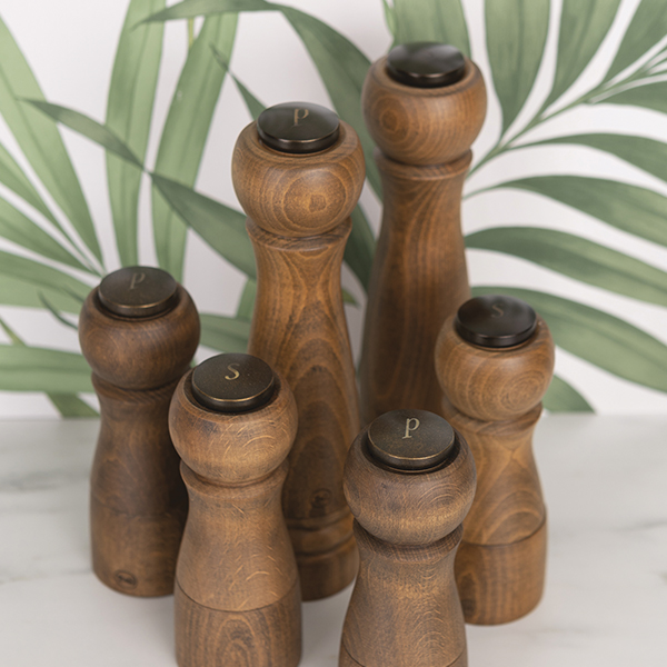 Wooden Salt & Pepper Grinder Set - A&M Natural Living