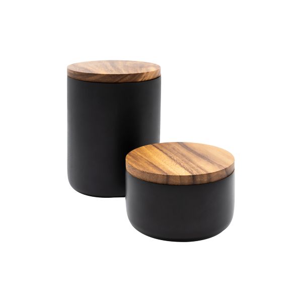 Eclipse Tall Wooden Storage Jar