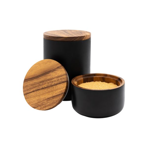 Eclipse Tall Wooden Storage Jar