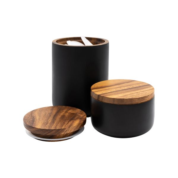 Eclipse Tall Wooden Storage Jar
