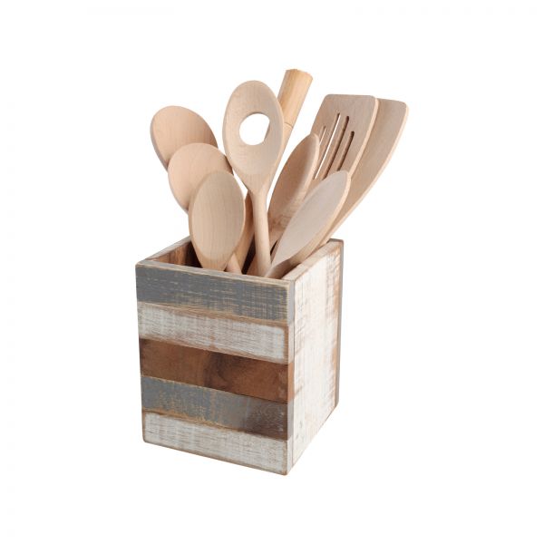 Drift Utensil Box Grey White & Acacia
