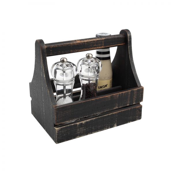 Drift Table Tidy With 2 Compartments Rustic Black