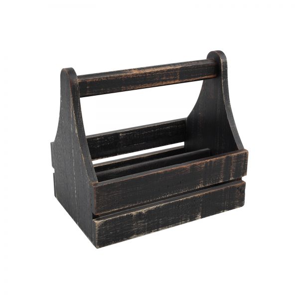 Drift Table Tidy With 2 Compartments Rustic Black