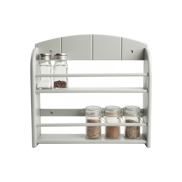 12 Jar Spice Rack Grey (Includes Fixings)