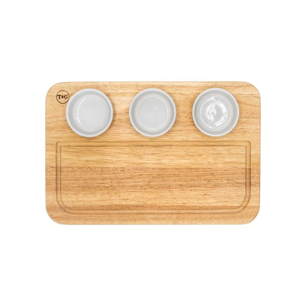 Double Sided Steak Board In Hevea (Dish Not Included)