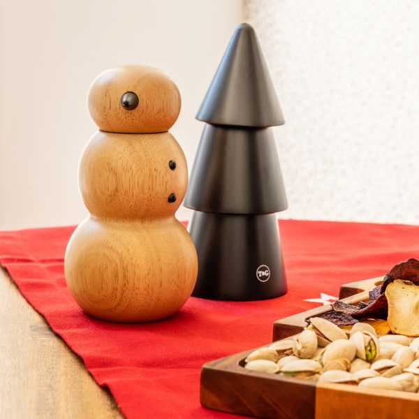 Snowman Salt & Pepper Mill Natural