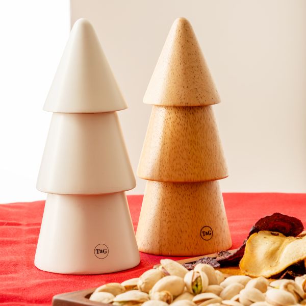 Christmas Tree Salt & Pepper Mill Natural