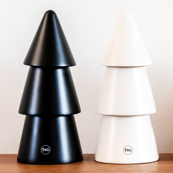 Christmas Tree Salt & Pepper Mill White