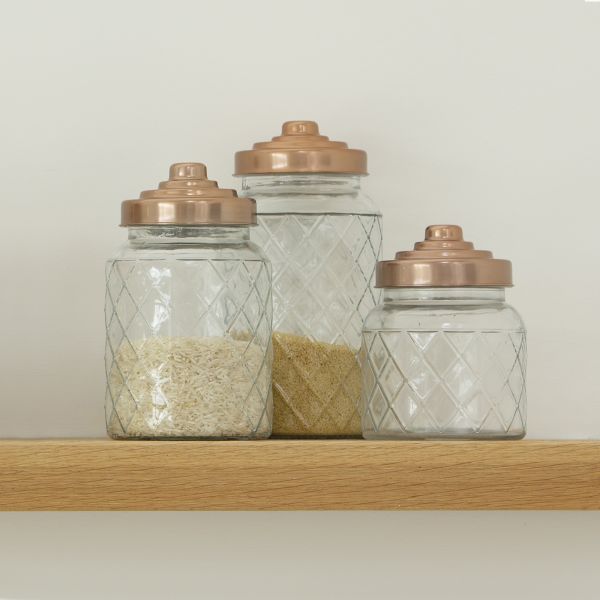 Small Lattice Glass Jar