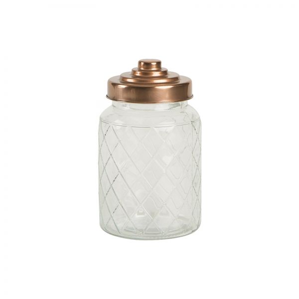 Medium Lattice Glass Jar