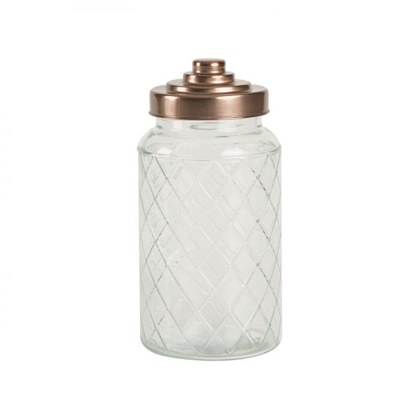 Large Lattice Glass Jar