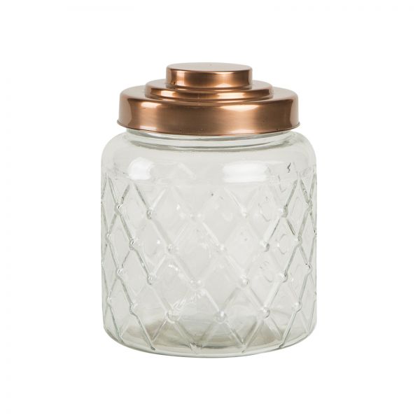 Fat Lattice Glass Jar