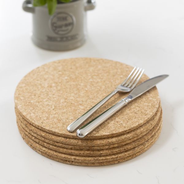 Cork table mats 5mm under a plate 300x400mm - 6 pcs. - Cork placemats and  coasters - Experts in cork products!