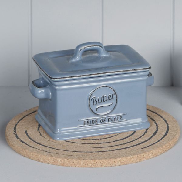 Pride of Place Butter Dish Blue