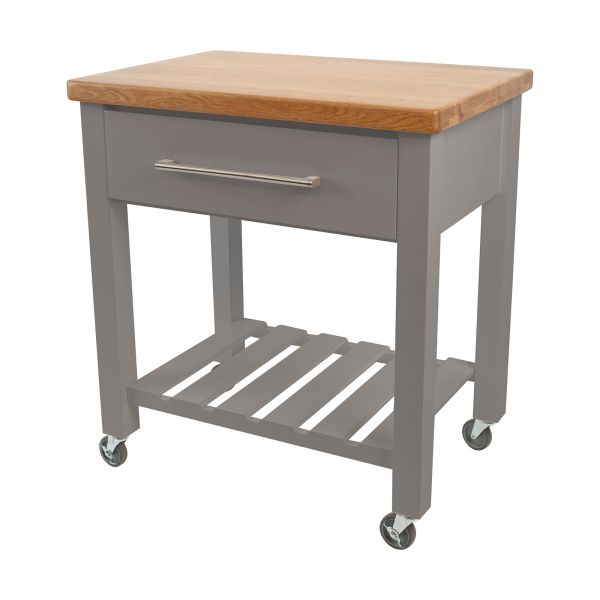 Loft Trolley Grey Hevea / Oak Top - Flat Packed