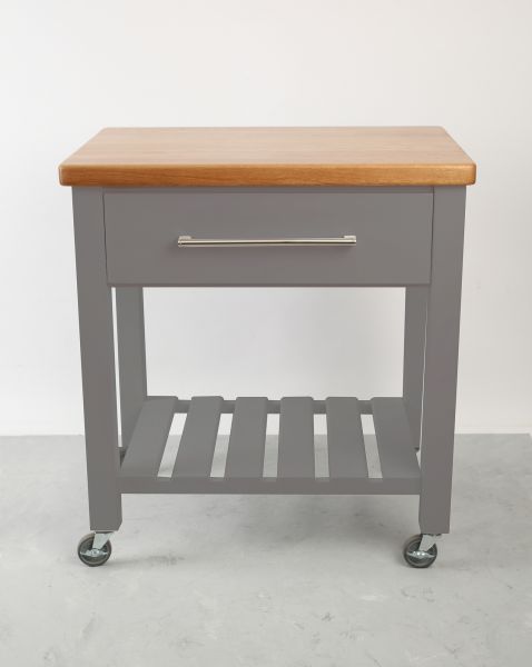 Loft Trolley Grey Hevea / Oak Top - Flat Packed