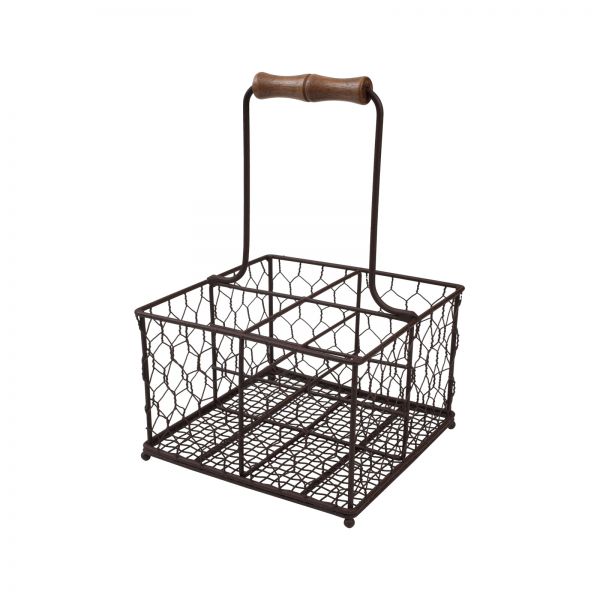 Provence 4 Bottle Holder Rustic Brown
