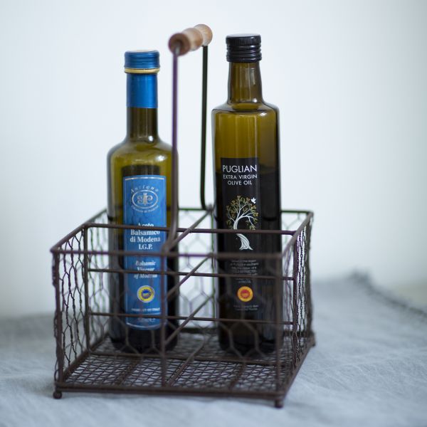 Provence 4 Bottle Holder Rustic Brown
