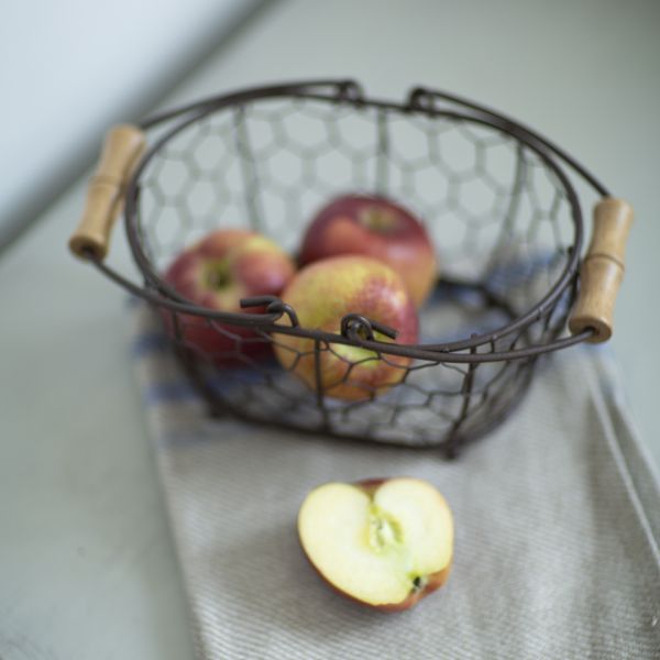 Provence Small Oval Basket Rustic Brown