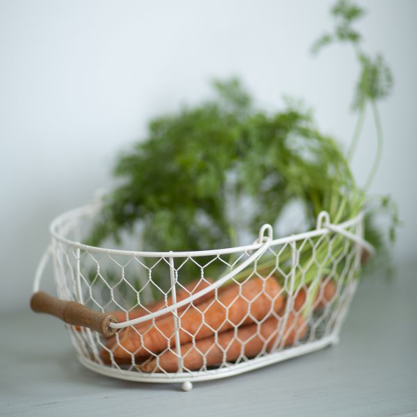 Provence Medium Oval Basket Cream