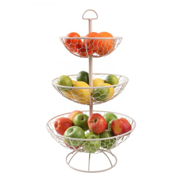 Provence 3 Tier Basket Cream (Self Assembly)