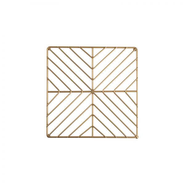 Deco Square Trivet Satin Gold