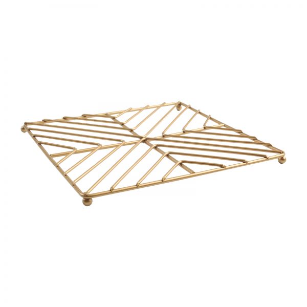 Deco Square Trivet Satin Gold