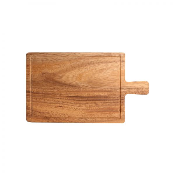 Serving Board With Groove And Handle