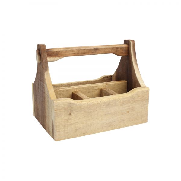 Nordic 4 Compartment Table Caddy Natural