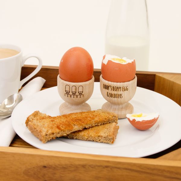 Personalised Egg Cup - Dippy Egg And Soldiers