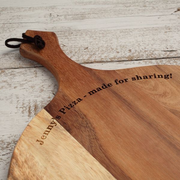 Personalised Round Wooden Board With Handle