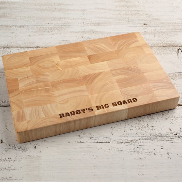Personalised Rectangular Wooden End Grain Board