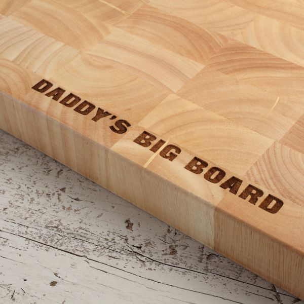 Personalised Rectangular Wooden End Grain Board