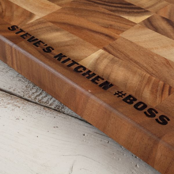 Personalised Rectangular Wooden End Grain Board