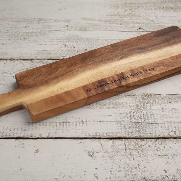 Personalised Long Wooden Board With Handle