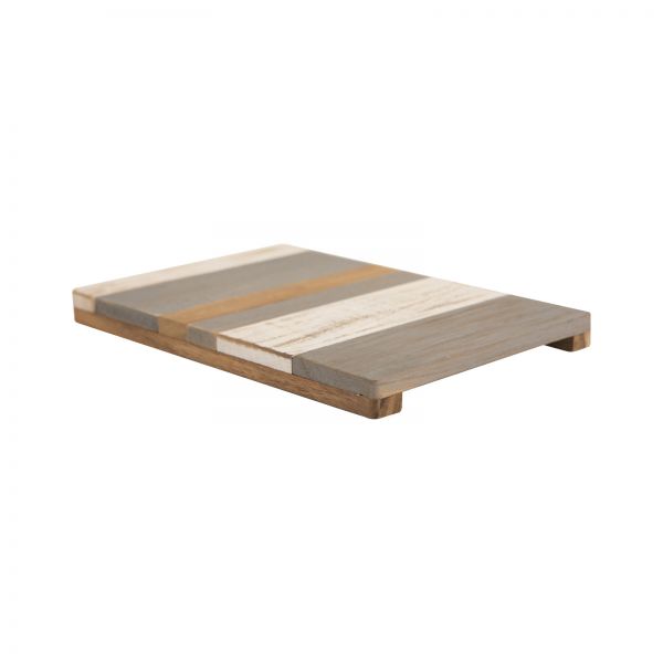 Drift Large Trivet Grey White & Acacia