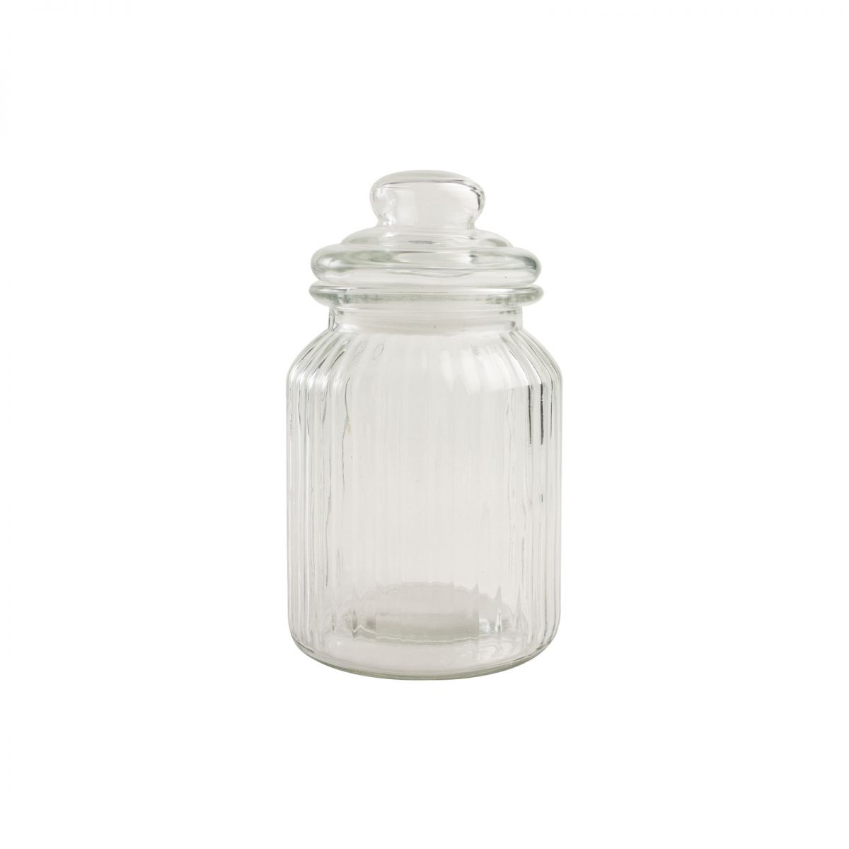 Fluted Straight Ribbed Airtight Snack Glass Jars – Whites & Pastels