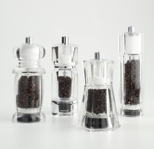 Transparent Slat Pepper Mills