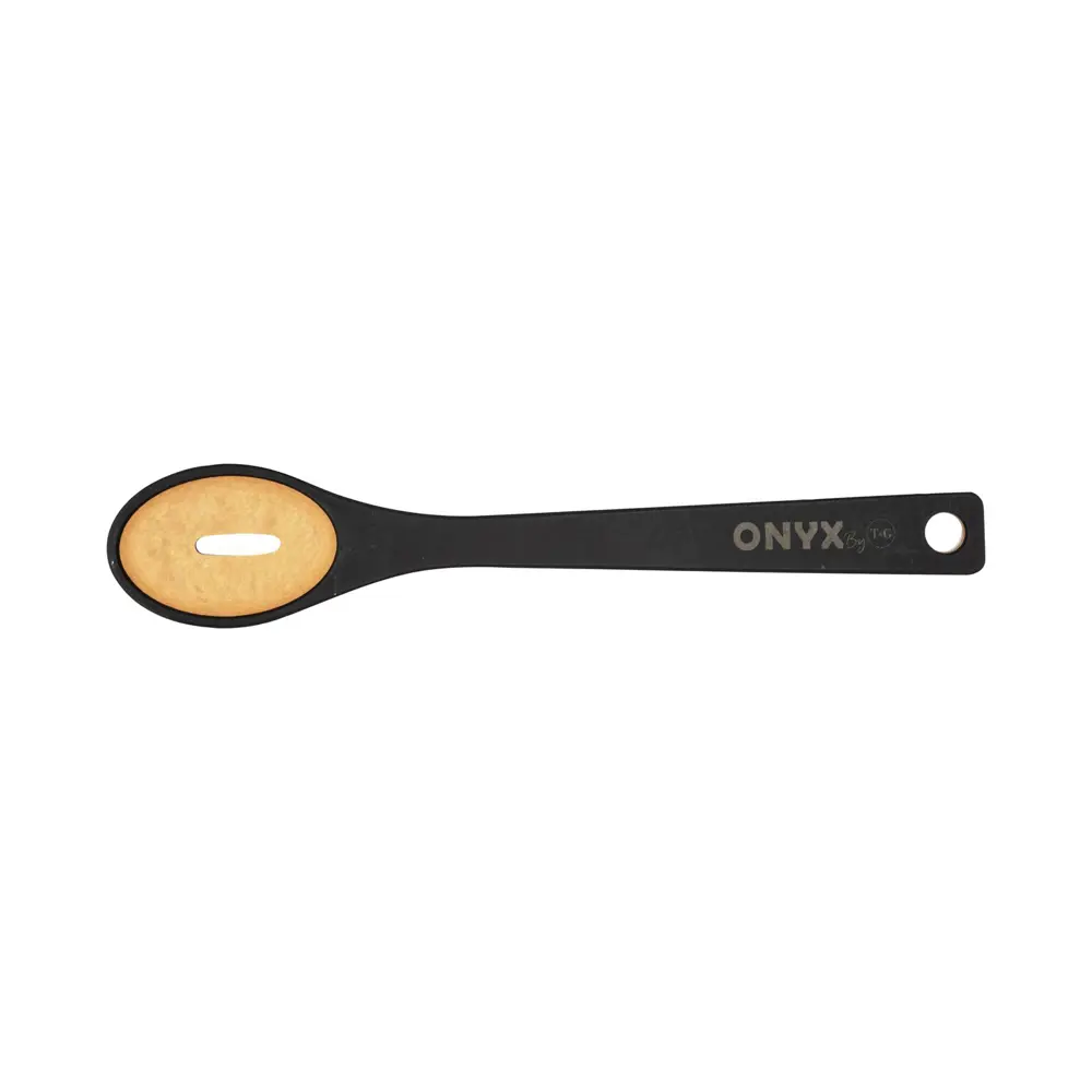 Onyx Slotted Spoon In Black | T&G Woodware
