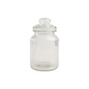 medium ribbed glass jar