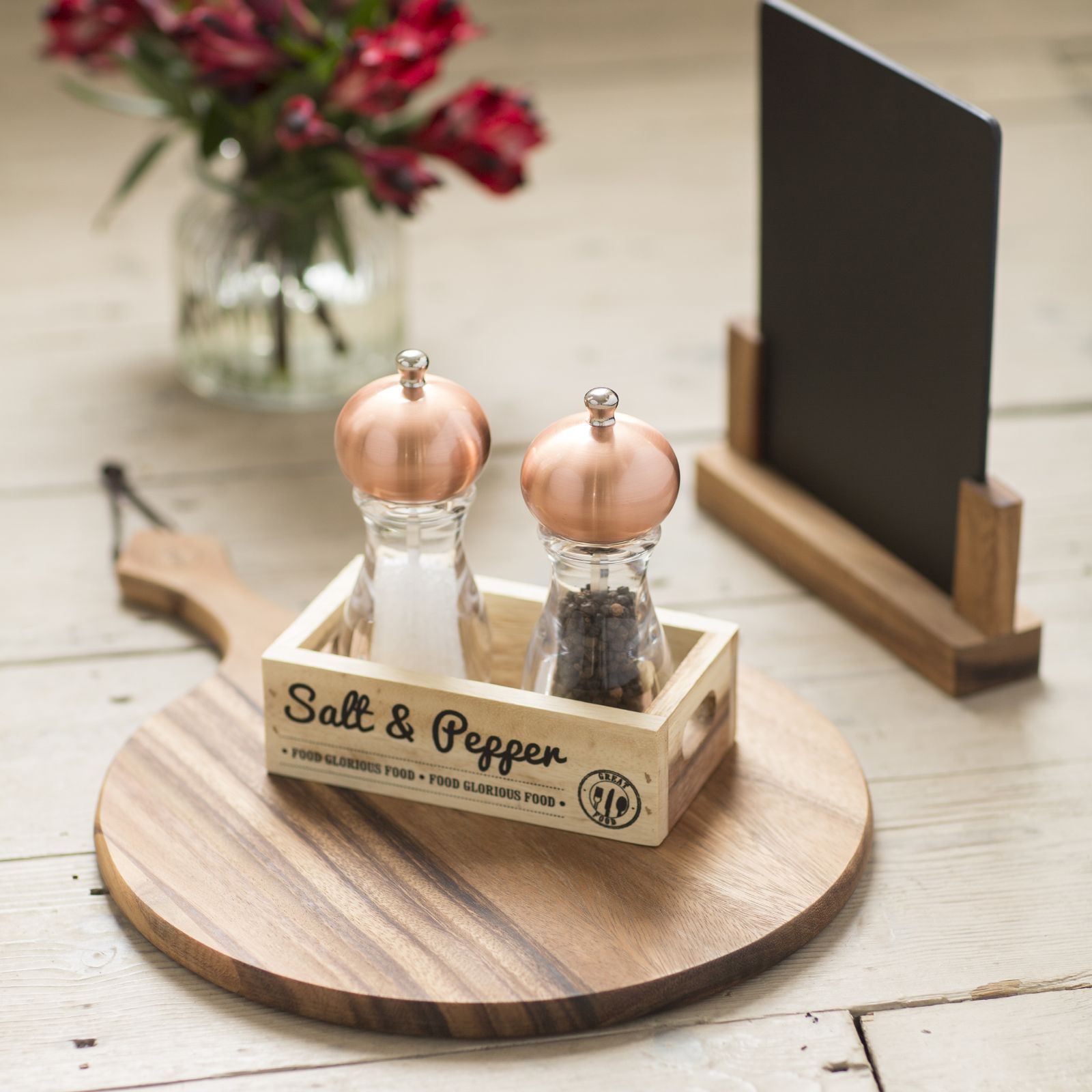 Food Glorious Food Salt & Pepper Crate Rustic