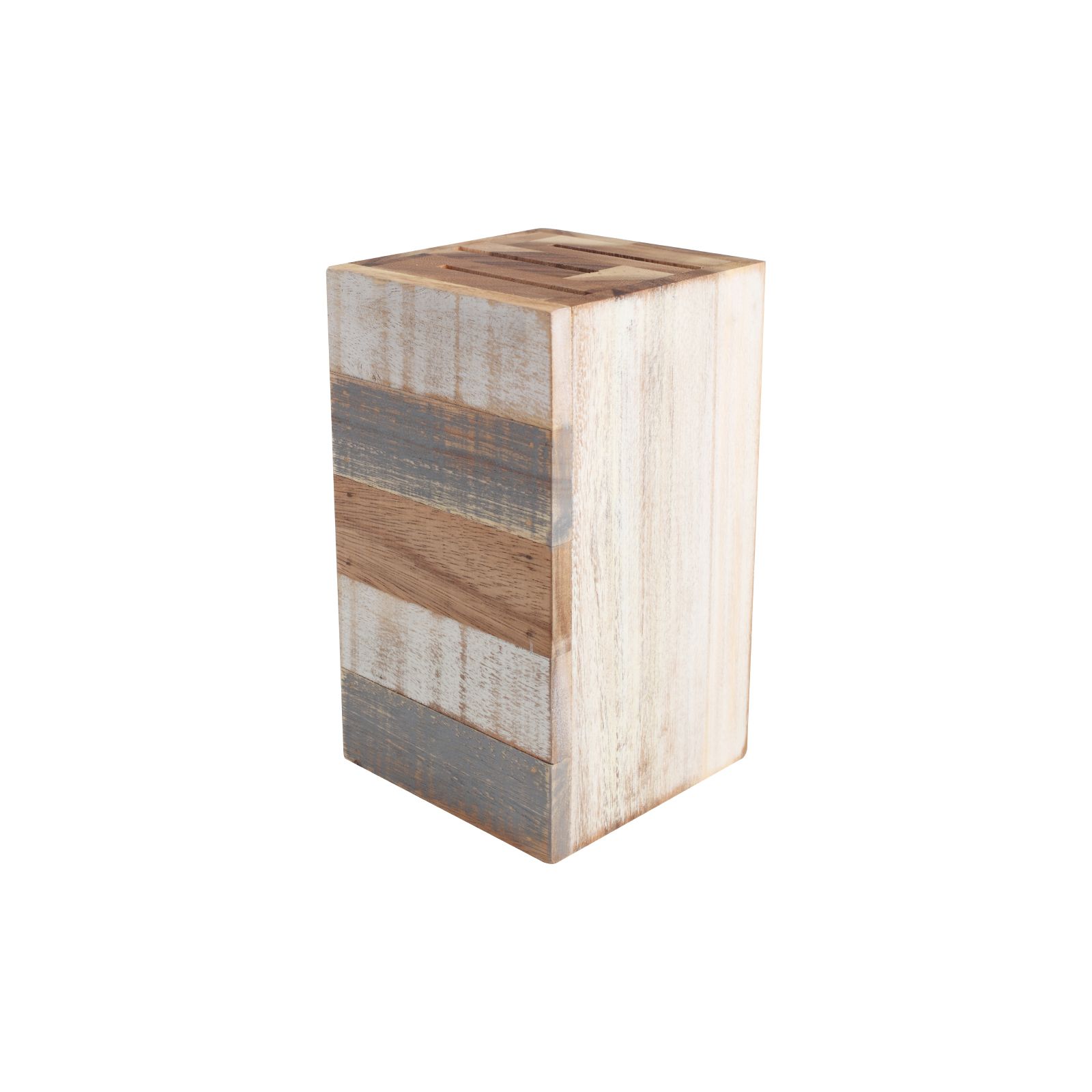 Drift Knife Block - Grey White & Acacia