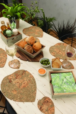 Cork Heart Placements And Coasters