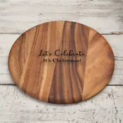 personalised round wooden board