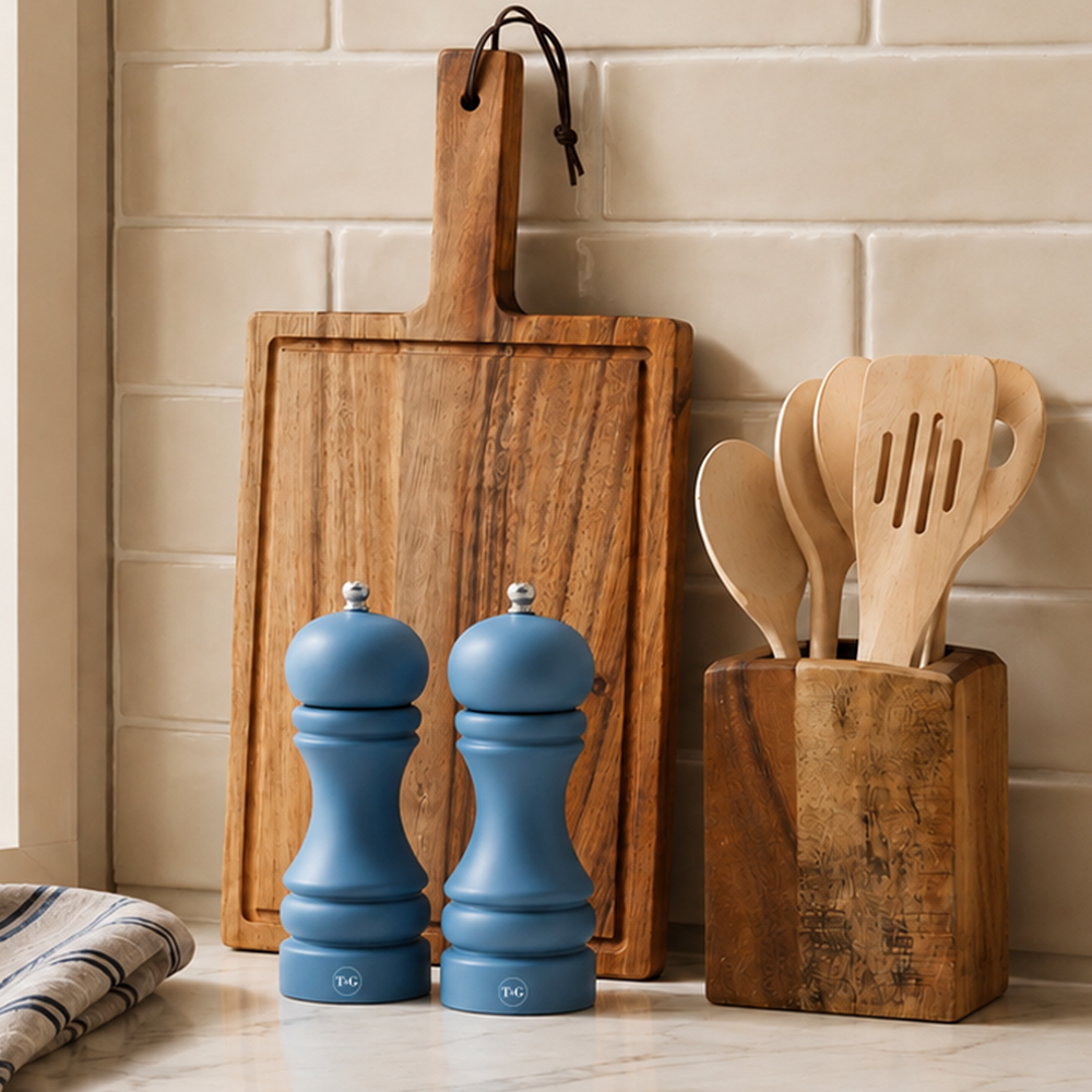 Denim Blue Salt & Pepper Mills Mobile