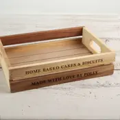 personliased wooden crate