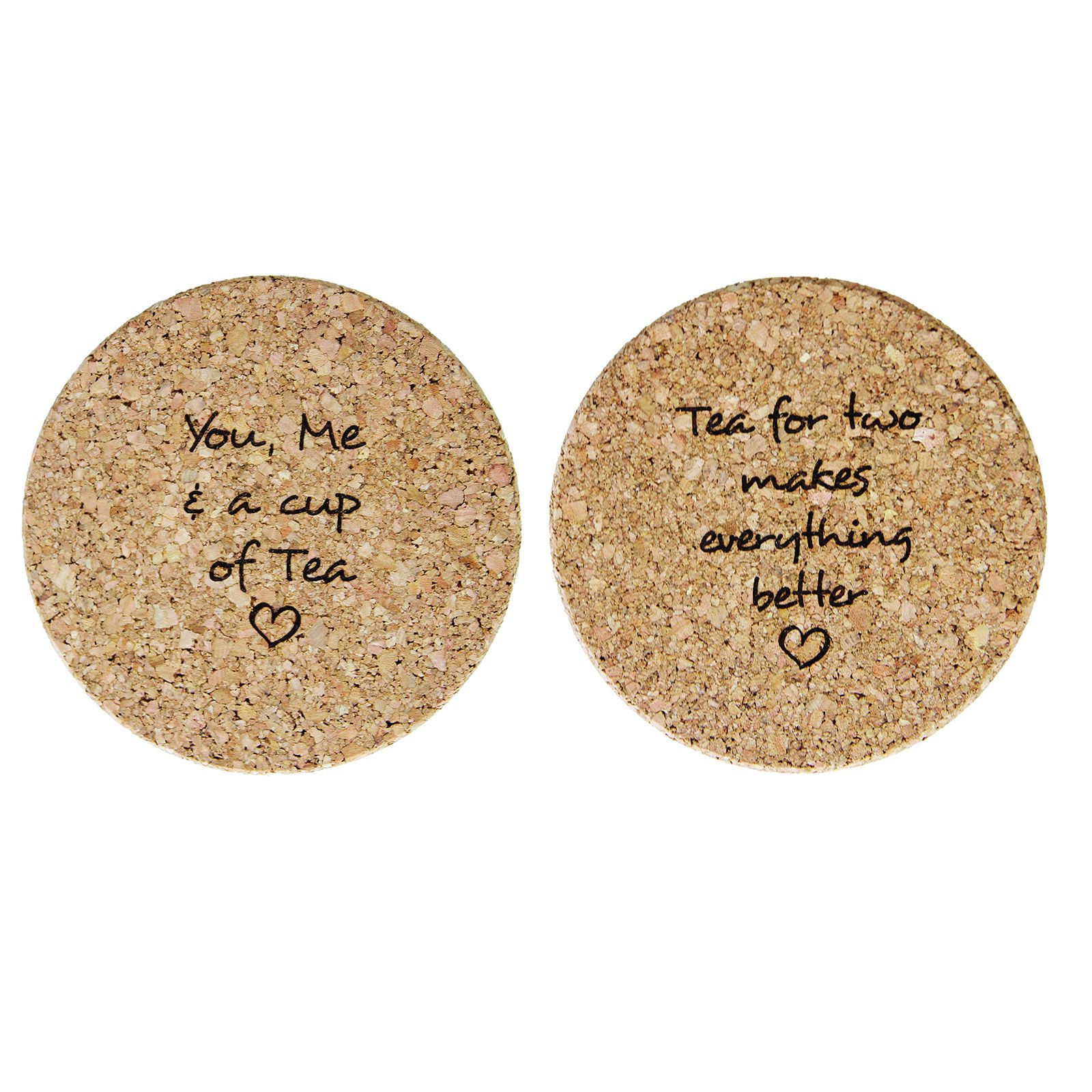 Set Of 2 Coasters - Tea For Two